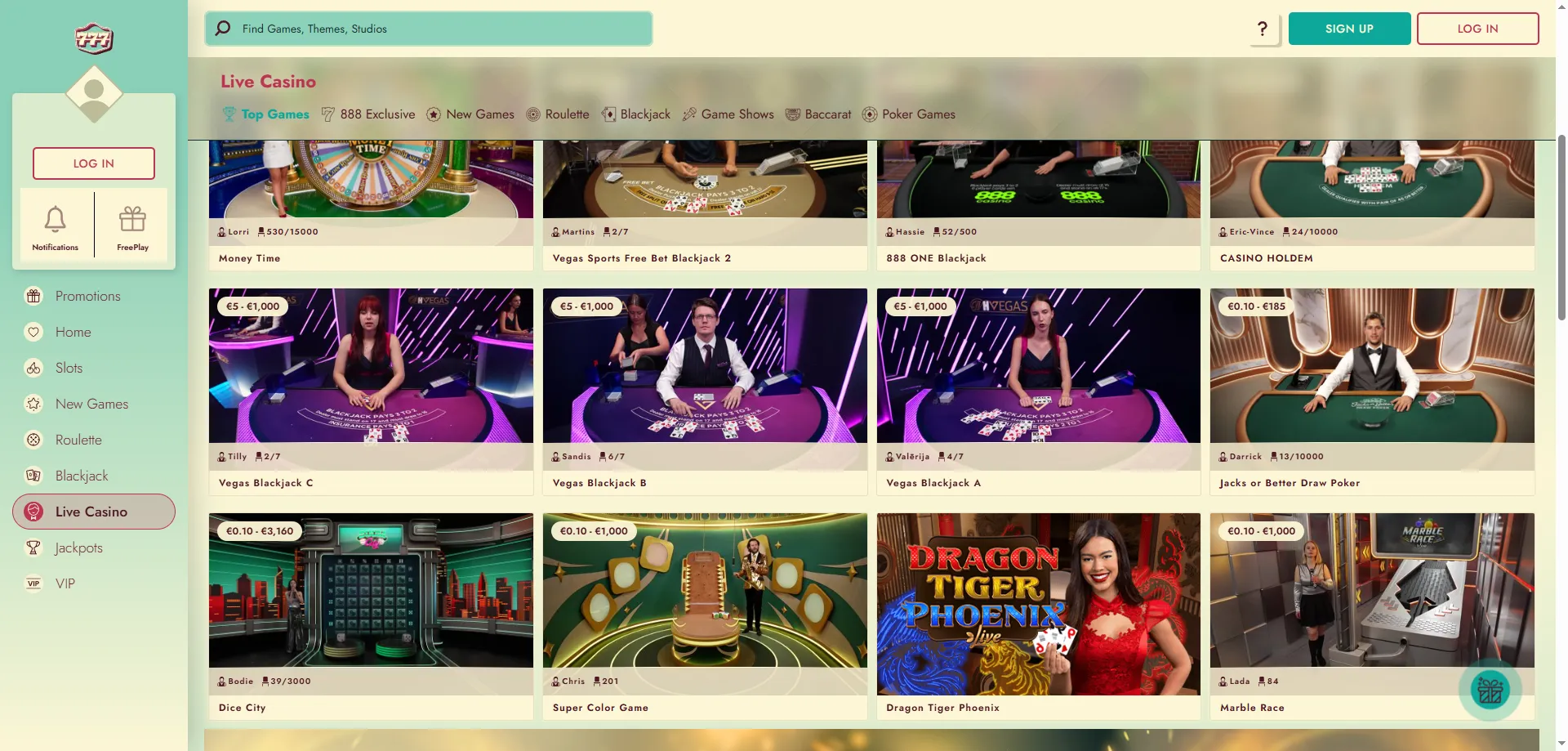 Play Crazy Time live casino game at 777 Casino for real money